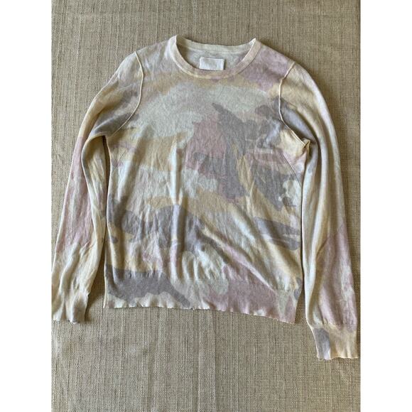 ZADIG & VOLTAIRE 100% Cashmere Pastel Camo Pullover Sweater L - Picture 4 of 13
